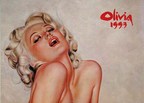Pin-up Art Calendar by Olivia 1993 Collectible